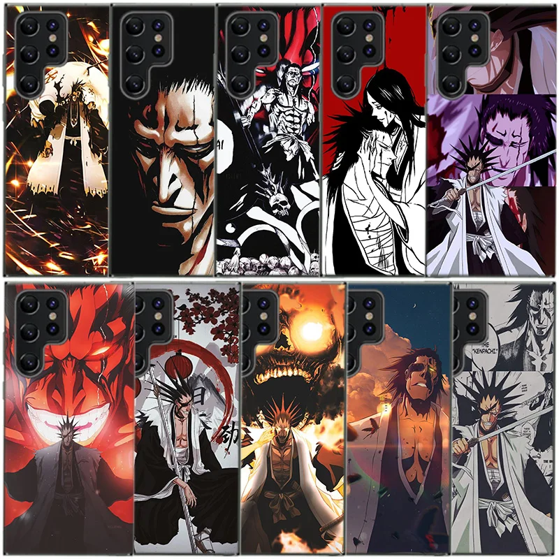 Прозрачный чехол для телефона отбеливатель Zaraki Kenpachi Samsung Galaxy S20 S21 S23 FE S22 Plus S24 Ultra S10