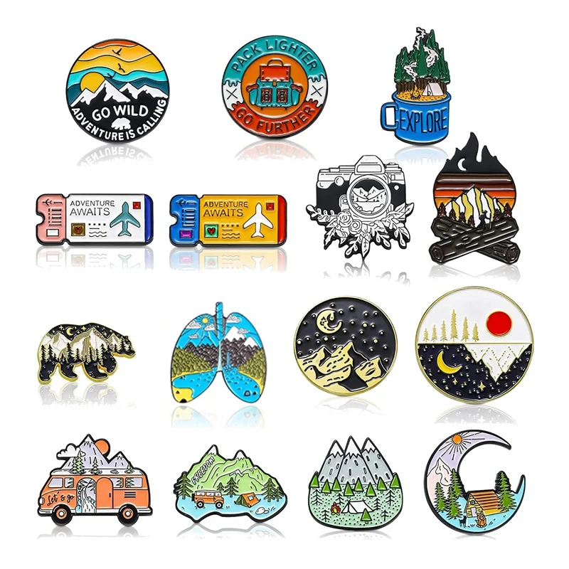 

15 шт., эстетические эмалированные булавки для рюкзака