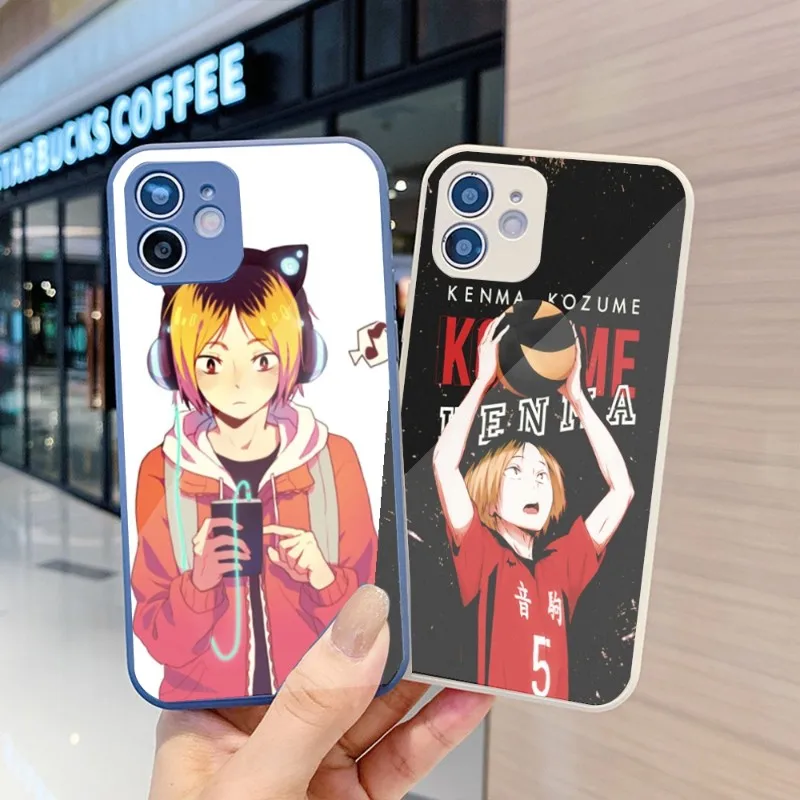

Anime Kenma Phone Case For IPhone 14 13 12 11 Pro Max X XR XS 8 7 Plus Liquid Glass Color Phone Cover