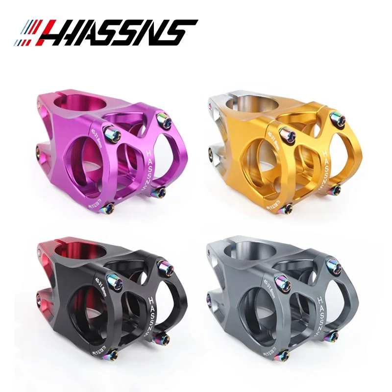 

HASSNS Mtb Power Mountain Bike Stem Short Power Bicycle Bridge 40mm Cycling Rod For Handlebar Table Stem Riser 31 8 Handle Bar