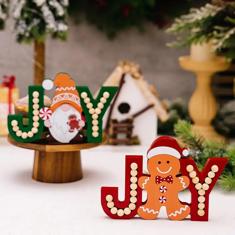 Милые гномы для стола JOY рождественские деревянные фигурки стол Центральная