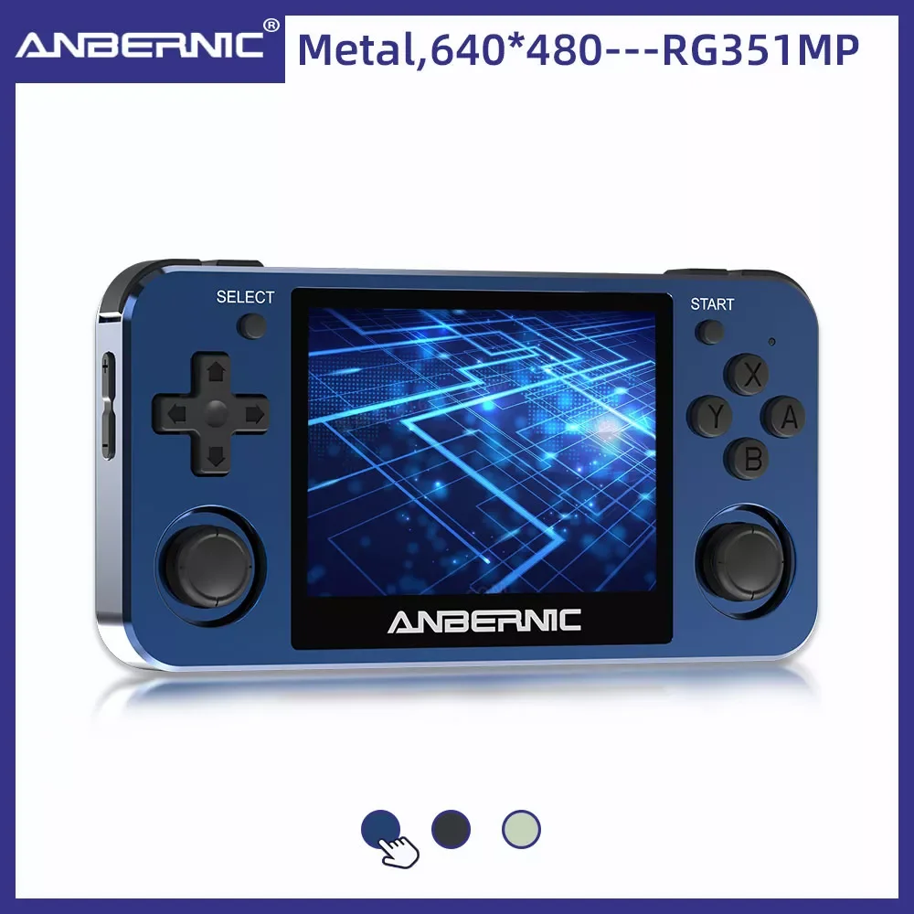 

NEW2023 New Anbernic RG351MP Portable Game Player Pocket Game Machine 3.5 Inch IPS Screen Support PS1 Games External Wifi 64G 24