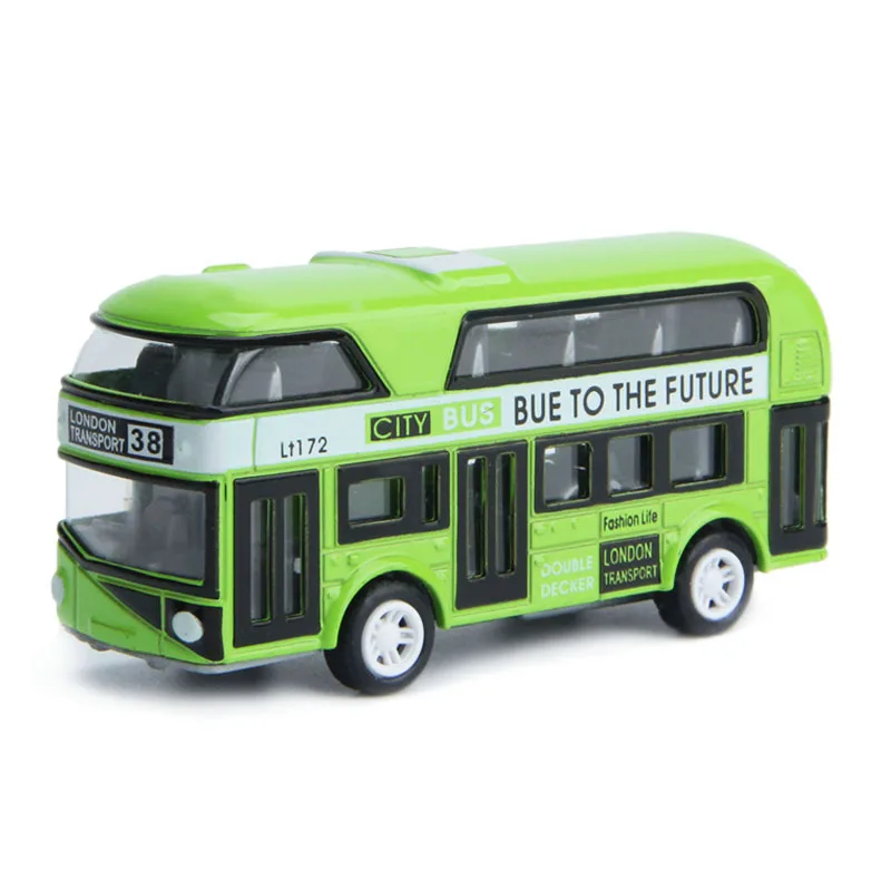 

Double-Decker Bus London Bus Design Car Toys Sightseeing Bus Vehicles Urban Transport Vehicles Commuter Vehicles Green