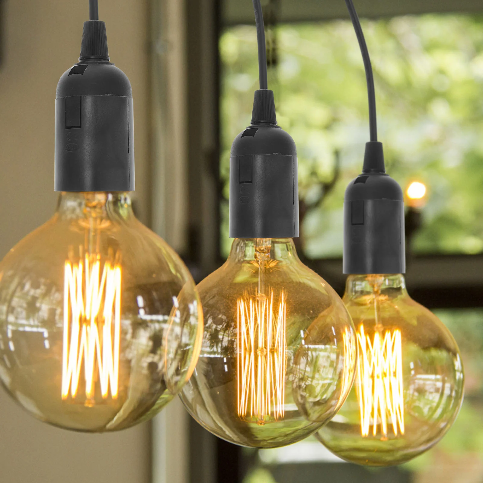 

2pcs Pendant Light Cord Hanging Light Cord Light Bulb Socket Extension US Plug