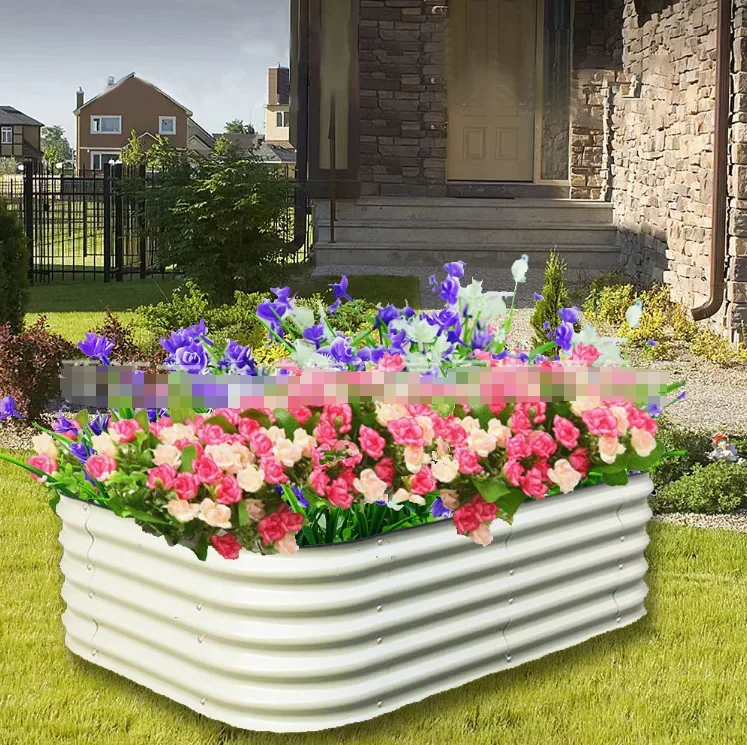 Кровать для посадки из оцинкованной стали уличный цветочный горшок