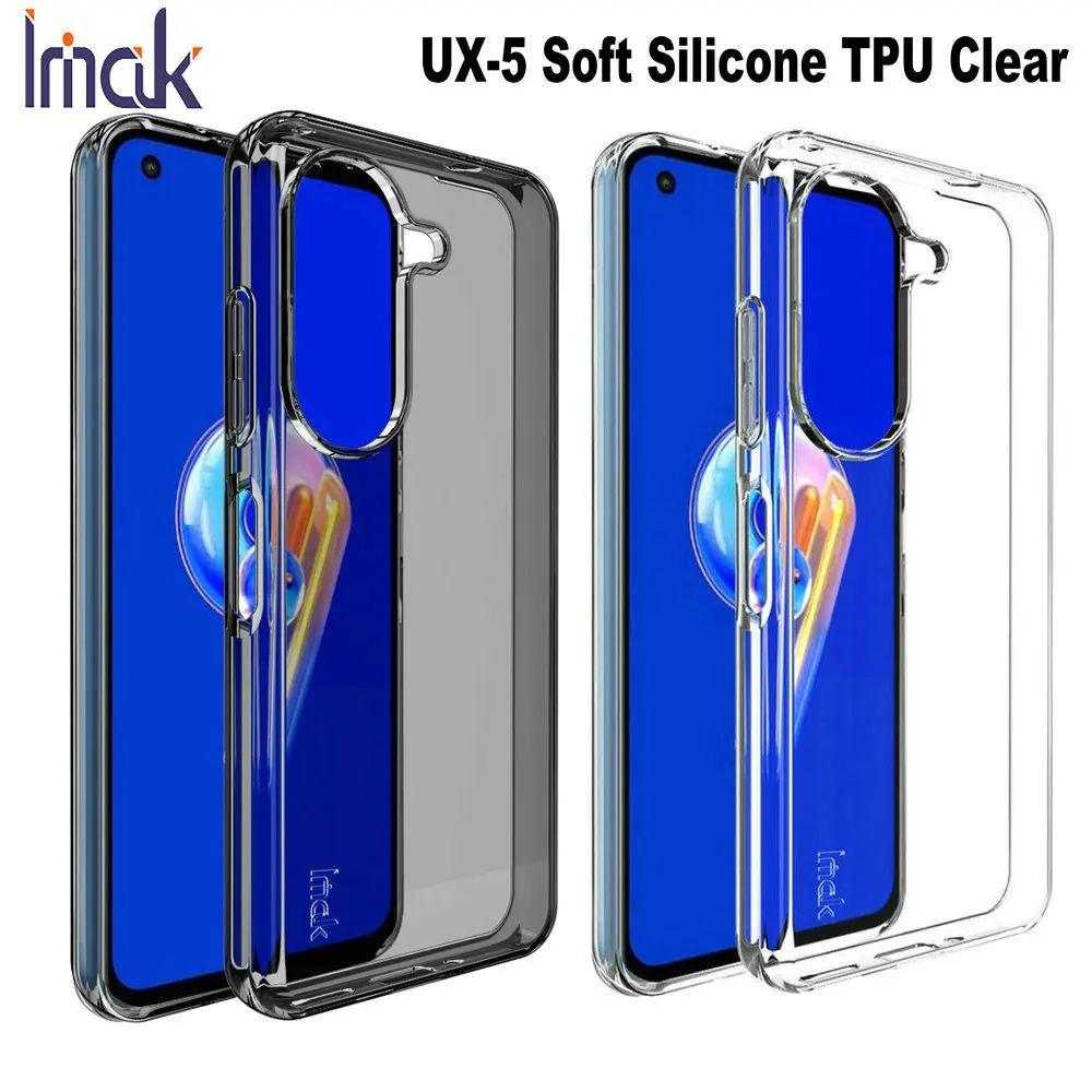 For ASUS Zenfone 9 5G Case IMAK UX-5 Transparent Silicone Clear Soft TPU Ultra Thin Slim Cover for ASUS Zenfone 9 Znefone9 Cases