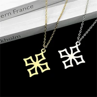 fashion simple necklace for women stainless steel chains gold silver hollow personalised pendant choker necklace jewelry gift