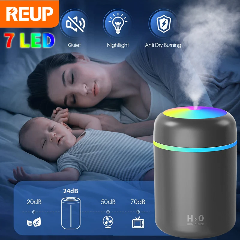 

Colorful Air Humidifier Essential Oil Diffuser Sprayer Fogger Aromatherapy aroma diffuser Car air freshener Home Humididicator