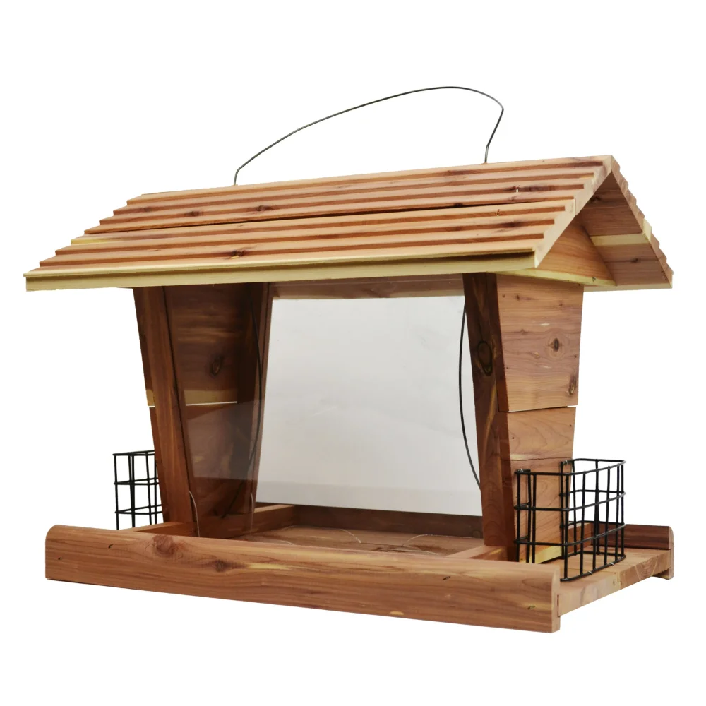 Red Cedar Grand Chalet Wild Bird Feeder, 14 lb. Capacity, 1 Pack Bird Cages & Nests