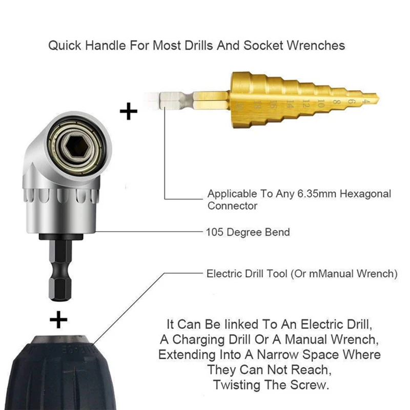биты для шуруповерта адаптер шуруповерт Угловая Шестигранная бита 105 градусов