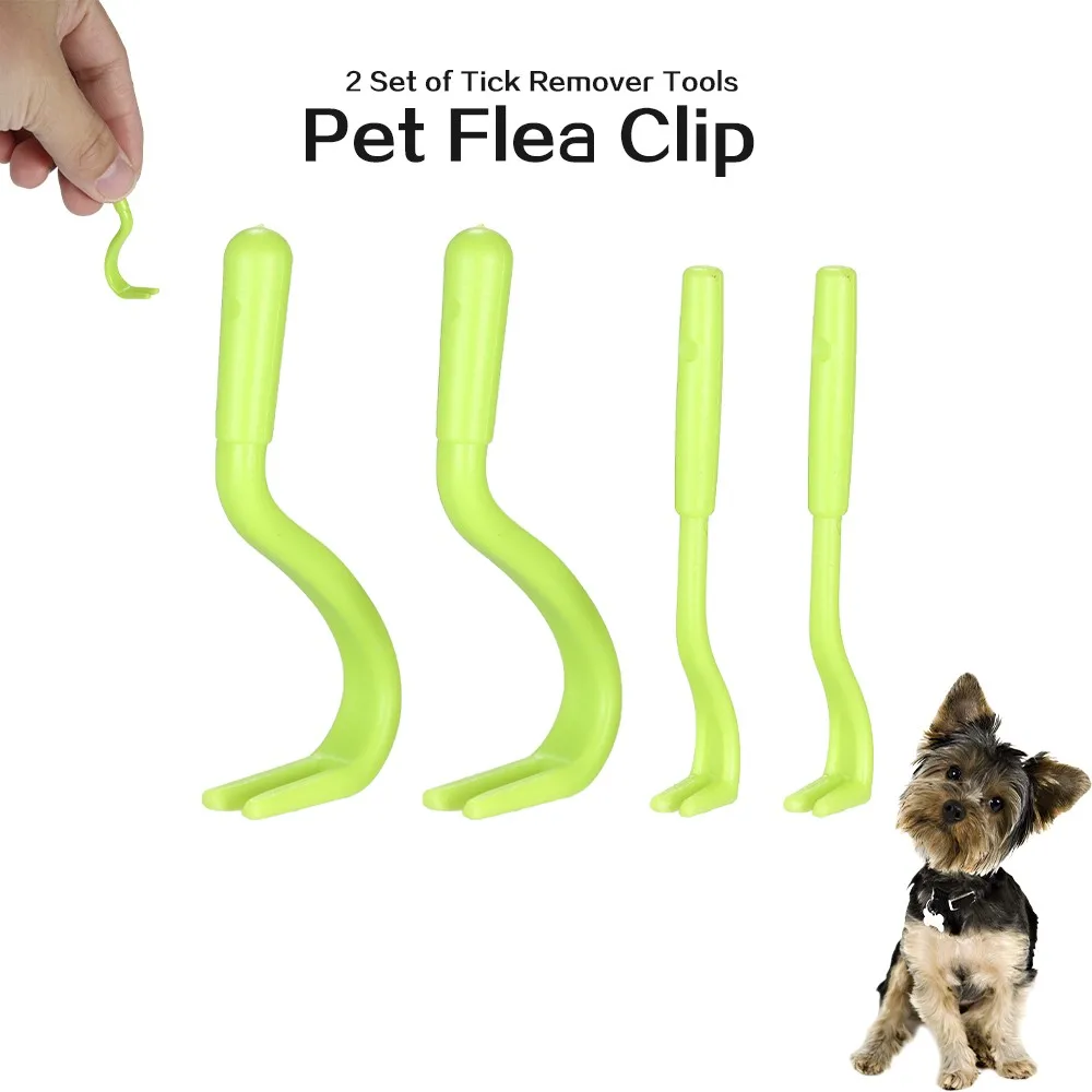 

2 Set of Small and Large Tick Remover Tools Pet Flea Clip