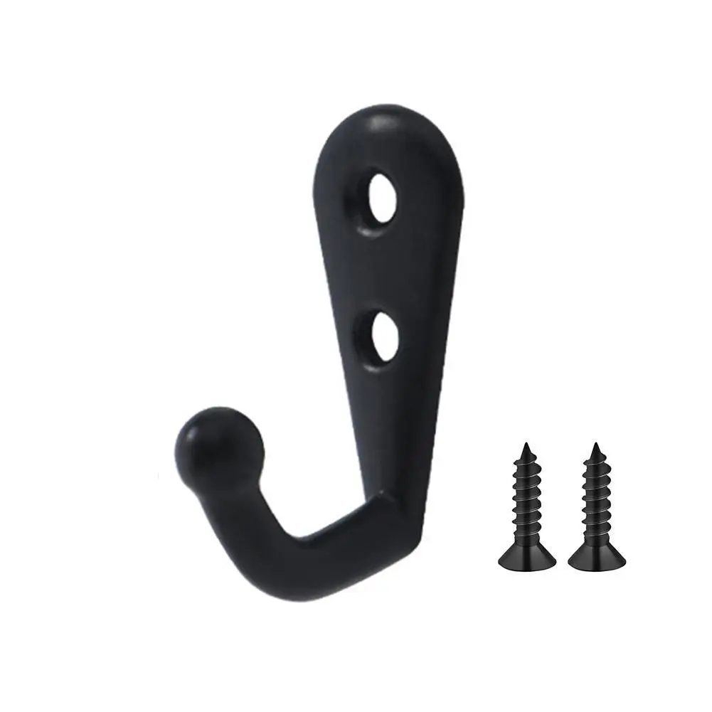 

10 Pack Wall Hooks with Screws Alloy Hanging Single Hook Bathroom Coat Clothes Hanger Four Colors Available Home Accessories