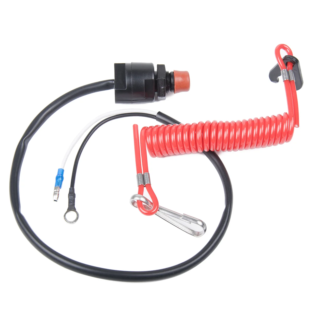 

1 Set of Outboard Stop Kill Switch Boat Motor Cut Off Switches Kill Stop Switch with Safety Tether Lanyard Compatible for Yamaha