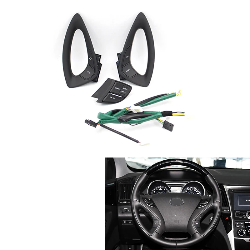 

Рулевое колесо круиз Bluetooth аудио пульт дистанционного управления Переключатель поездки музыки Кнопка DIY для Hyundai Sonata YF I45 964403S000