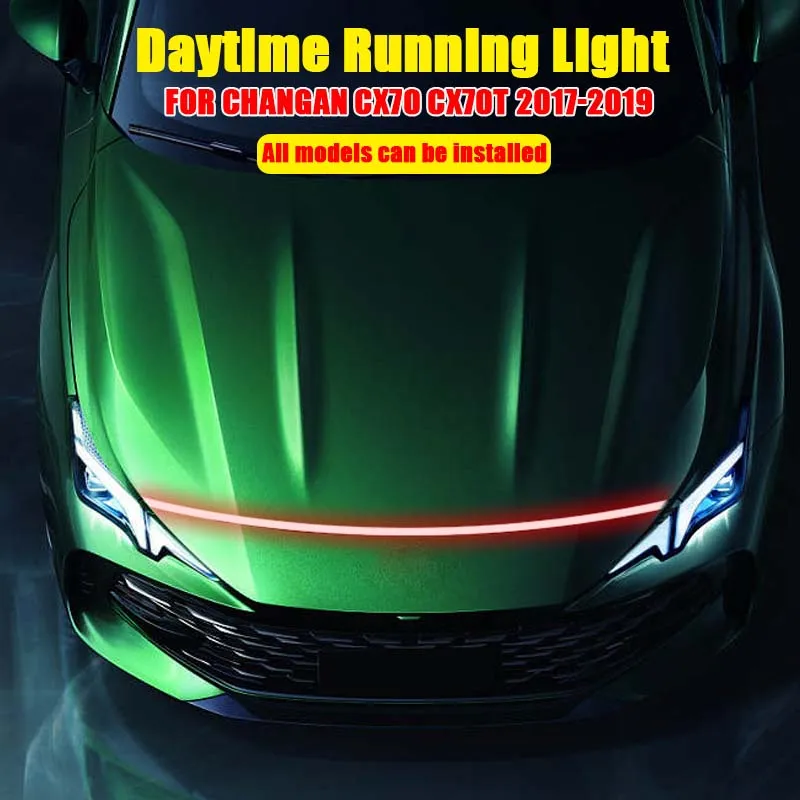 

1.8m Car LED Hood Light Daytime Running Light Strip Flexible Waterproof 12V DRL Atmosphere Lamp For Changan CX70 CX70T 2016-2019