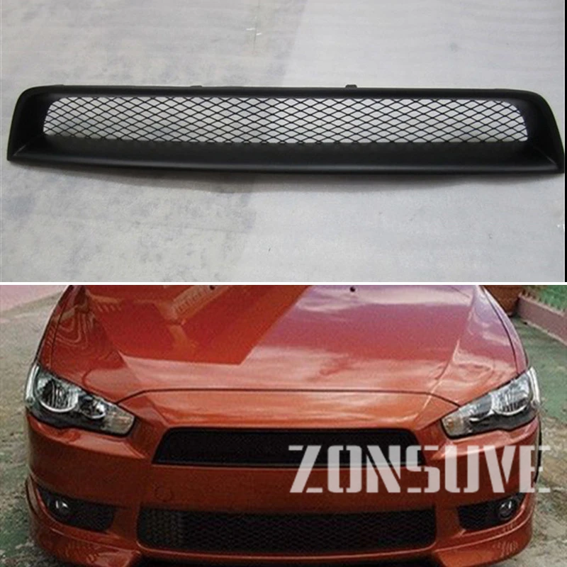 

For Mitsubishi Lancer 2008--2015 Year Front Racing Grille Grill Body Kit Accessorie Carbon Fiber Matte Black
