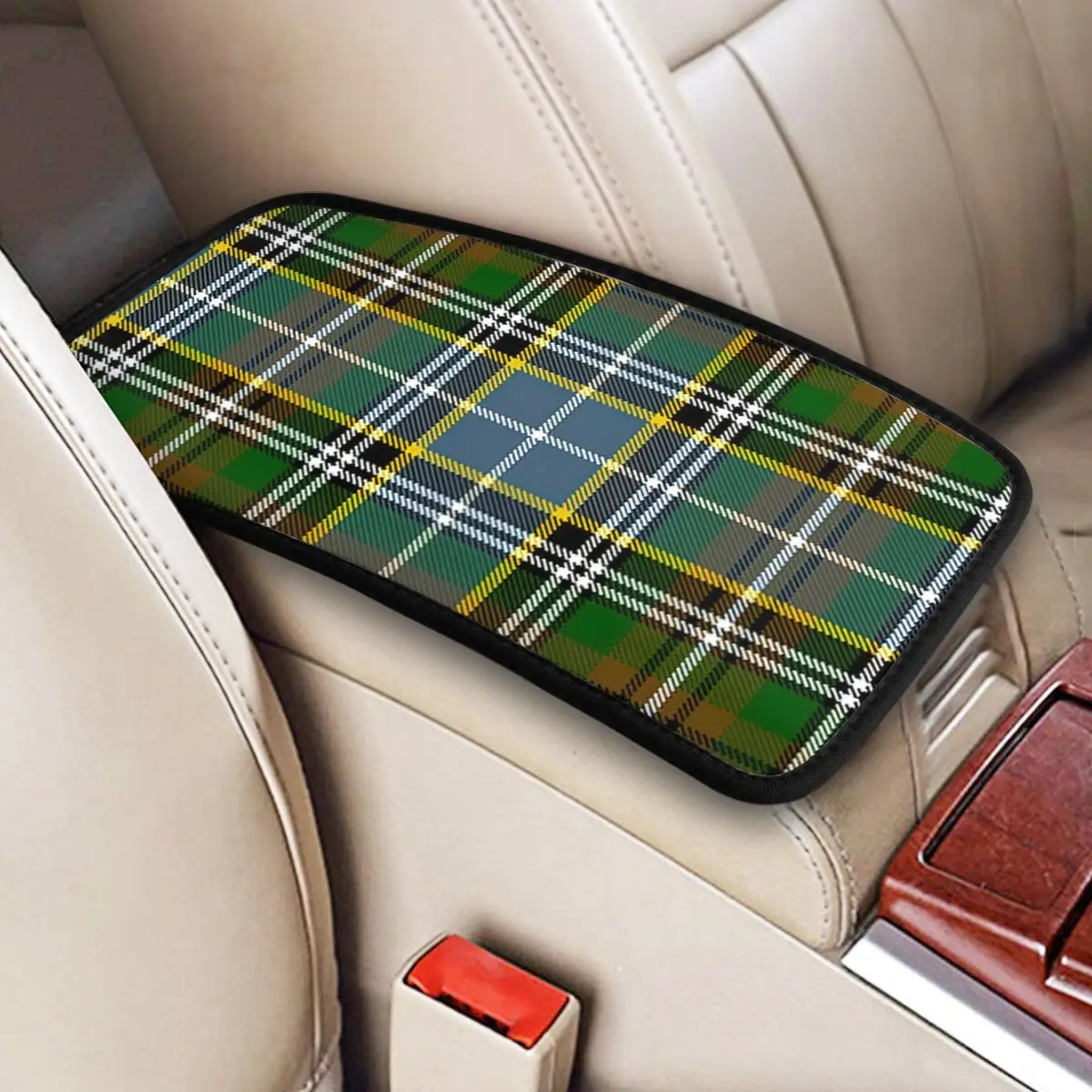 

TARTAN Car Accessories Car Handrail Box Cushion Custom Print Non-slip Car Armrest Cover