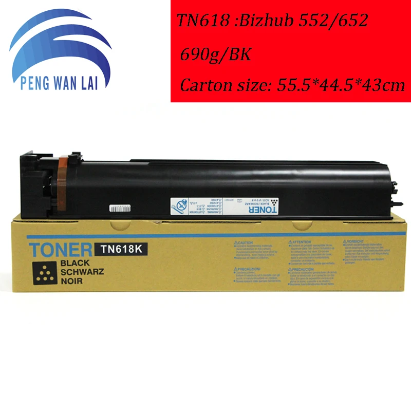 

A0TM132 Black Toner Cartridge for Konica Minotla Bizhub 552 652 BH552 BH652 TN618 toner