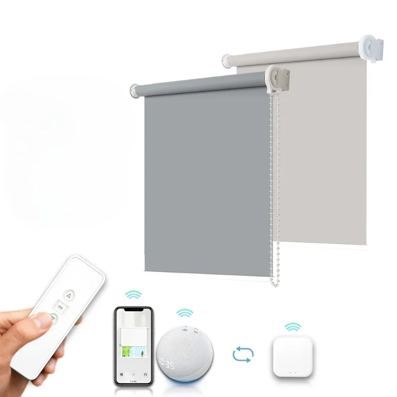 Офисные беспроводные затемняющие занавески на окна автоматические умные