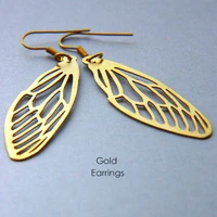 creative minimalist angel wing stud earrings for women men birthday giftsparty jewelry pendientes 2021