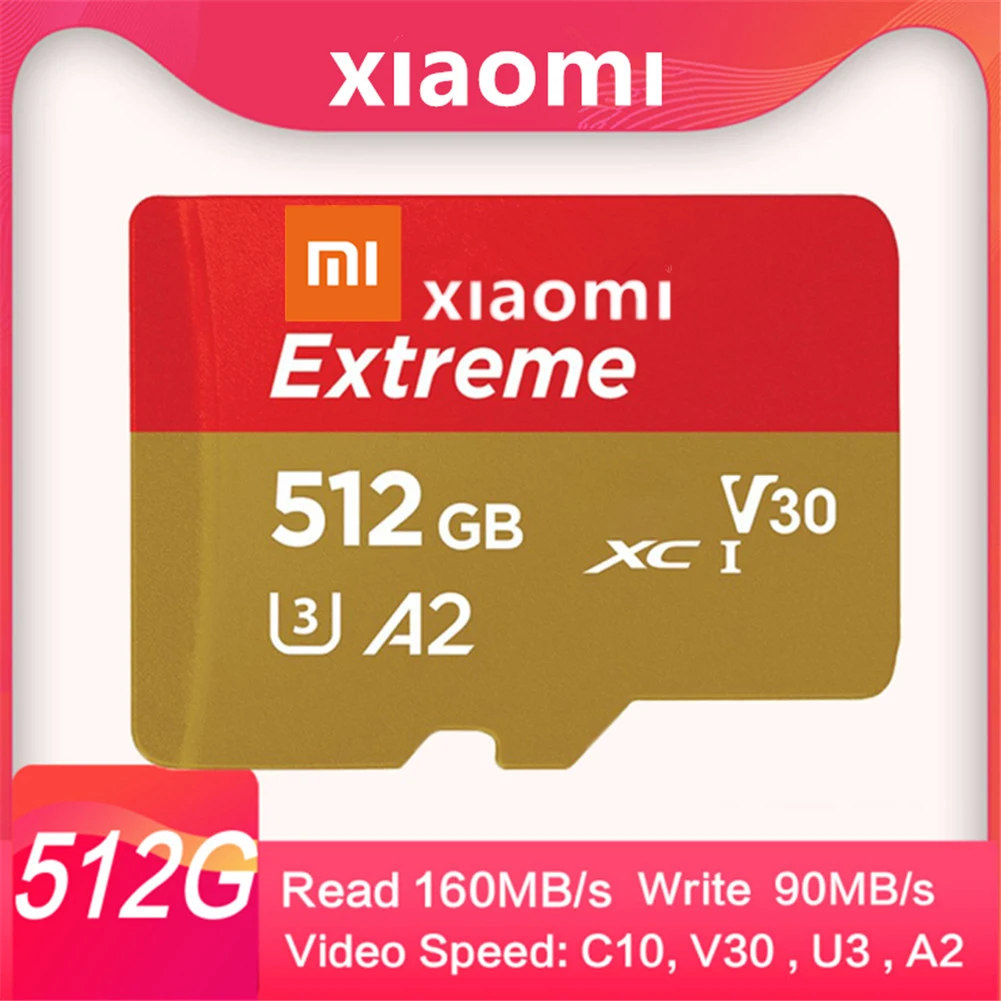 

Оригинальная карта памяти XIAOMI 512 ГБ 1 ТБ Micro TF SD карта флэш-класса 10 TF SD карта для камеры для смартфона адаптер для телефона Android