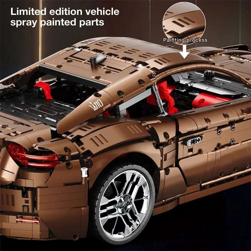Модель автомобиля Maserati GranTurismo в масштабе 1:8, конструктор с дистанционным управлением, суперкар, технологичная модель автомобиля из кирпичиков, игрушка, настольное украшение для коллекции. (art.: 3920dd326a2ac) - 3920dd326a2ac