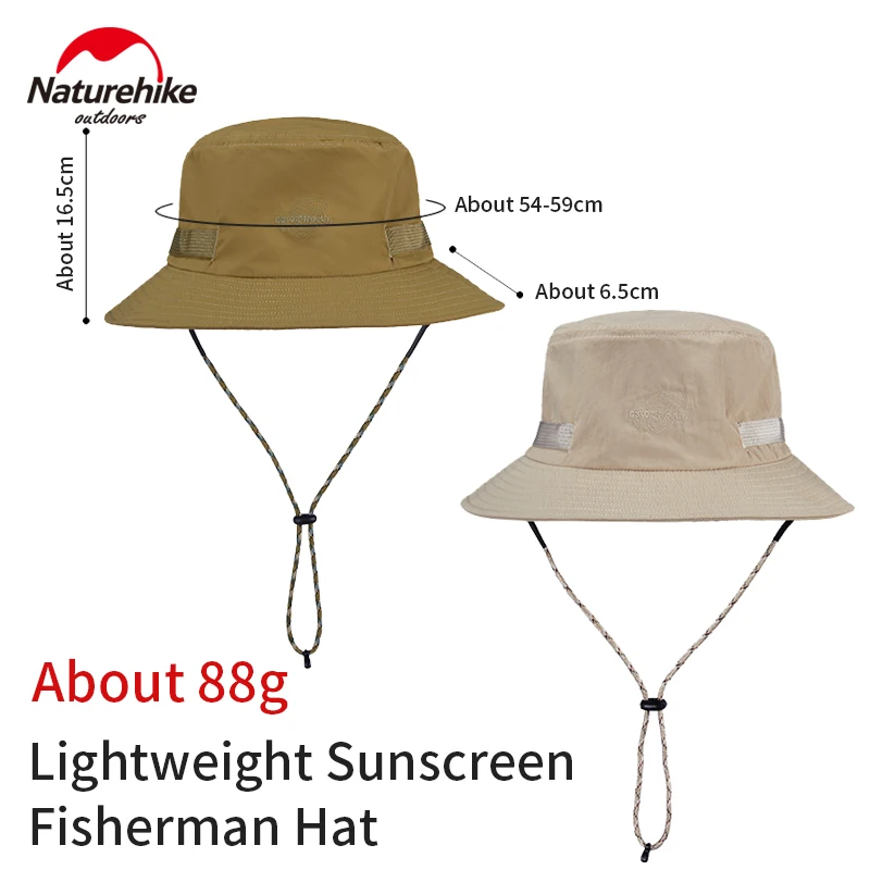 

Naturehike Outdoor Fisherman Hat UPF50+ Sunscreen 88g Ultralight Summer Hiking-Climbing Hat Fashion Breathable Woman/Man Cap
