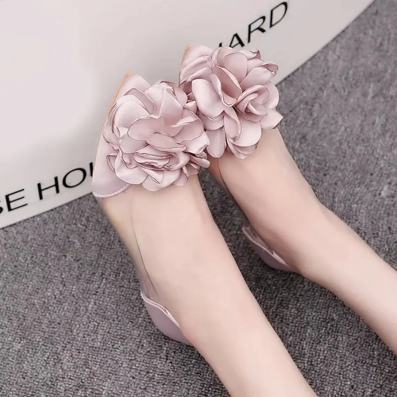 

Maogu Flower Leisure Ballerina Flats Ladies Female Pointed Slip on Shallow Casual Footwear 2023 Spring Flat Women's Pumps Shoes