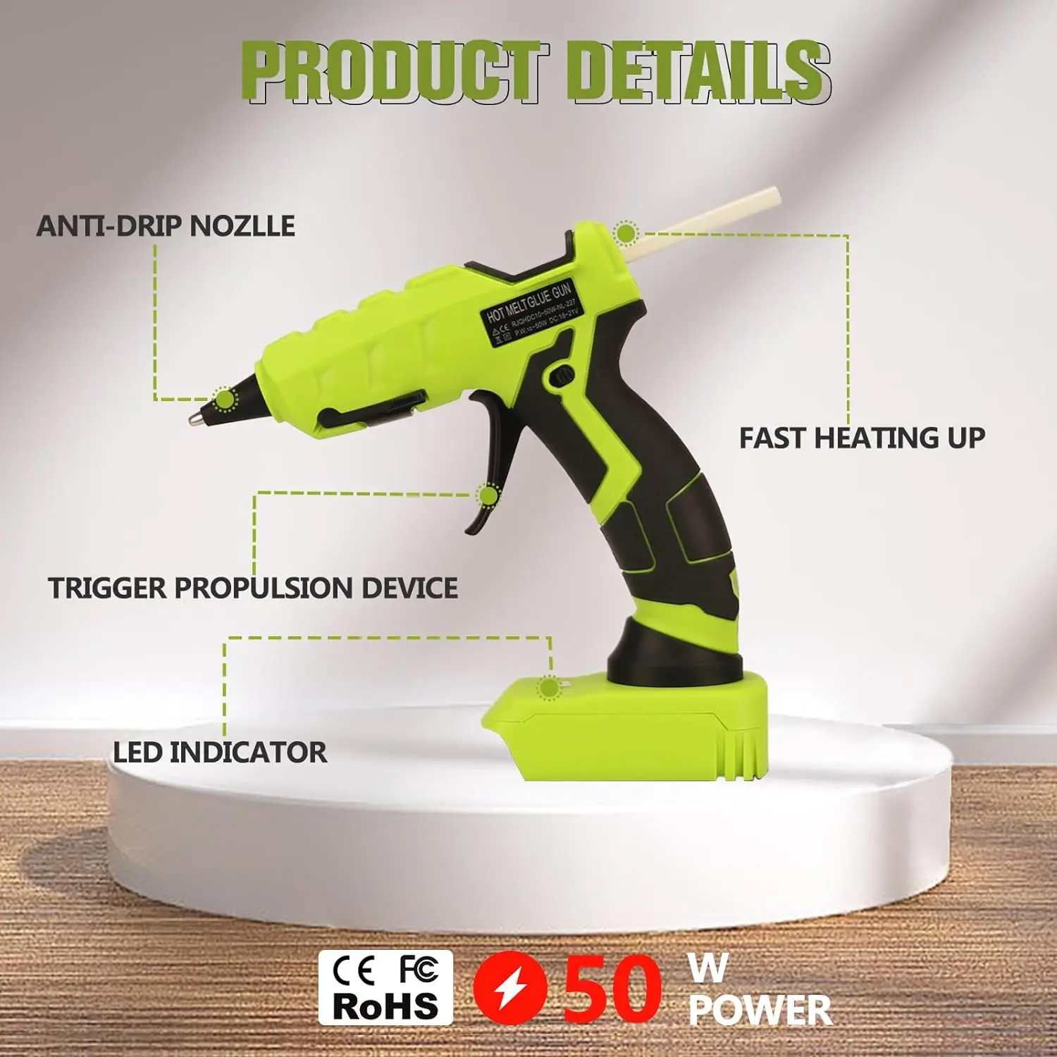 Клеевой пистолет для Black Decker беспроводная термоклеевая пушка 30s быстрого