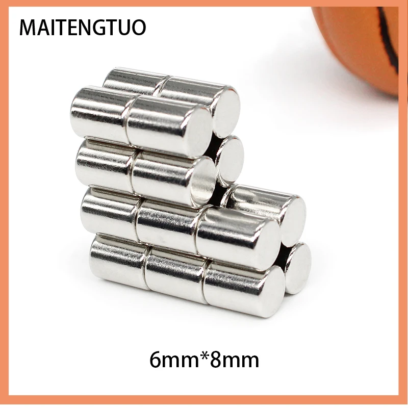 

10/20/50/100/150/200PCS 6x8 mm Small Round Search Magnet N35 Thinck Powerful Strong Magnetic magnet 6x8mm Neodymium Magnet 6*8