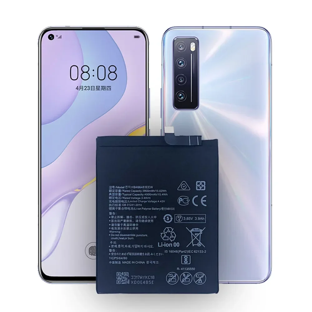HB 466483 Сменная батарея EEW для HUAWEI Nova 7 большая емкость 4000 мАч внутренние литиевые