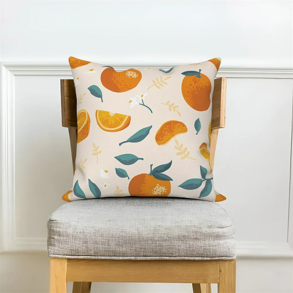 Полиэстерная наволочка с принтом фруктов 40x40 см
