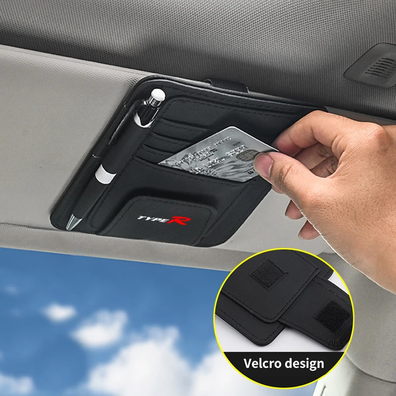 Автомобильный органайзер для солнцезащитных очков зажим хранения карт