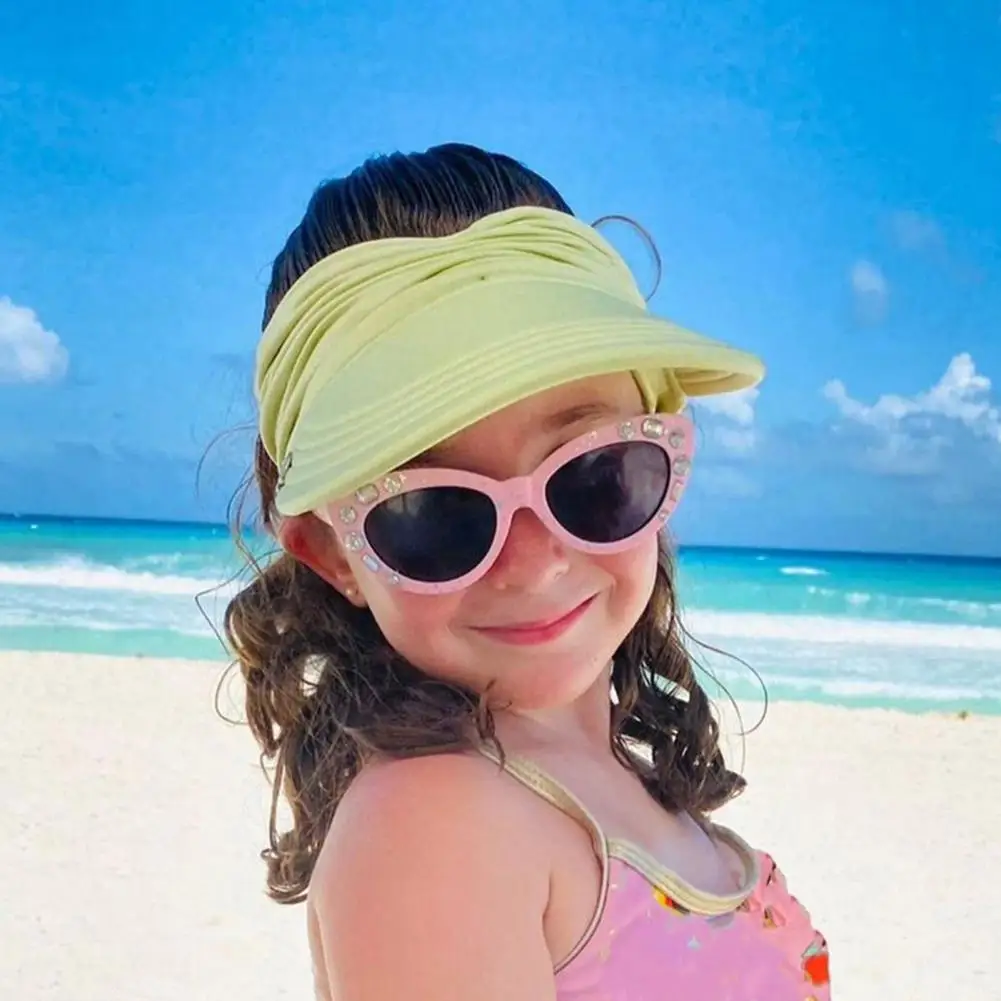 

Sun Hat Bady Hat Anti-ultraviolet Hollow Top Solid Color Sunscreen Sun Hat Hat Women Summer Sun Visor Hat Women Summer Hat