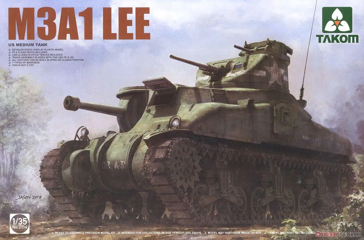 

Takom 2114 1/35 M3A1 Lee US Medium Tank Plastic Model Kit