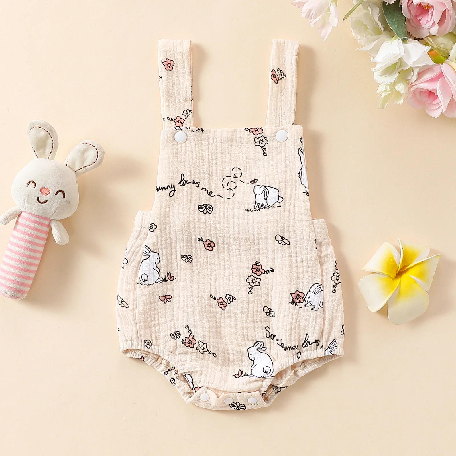 Хлопковое Боди Унисекс Для Малышей С Треугольным Узором — Весна/осень/лето