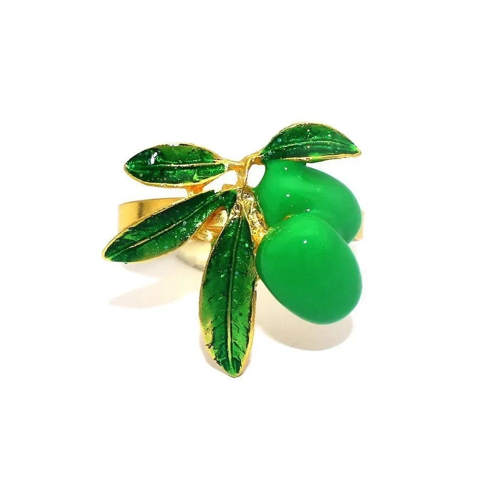 10 шт. креативные кольца для настольных салфеток с фруктами и лимоном