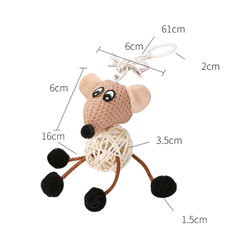 Кольца имитация мыши искусственная подвесная дверь выдвижная кошка веревка для