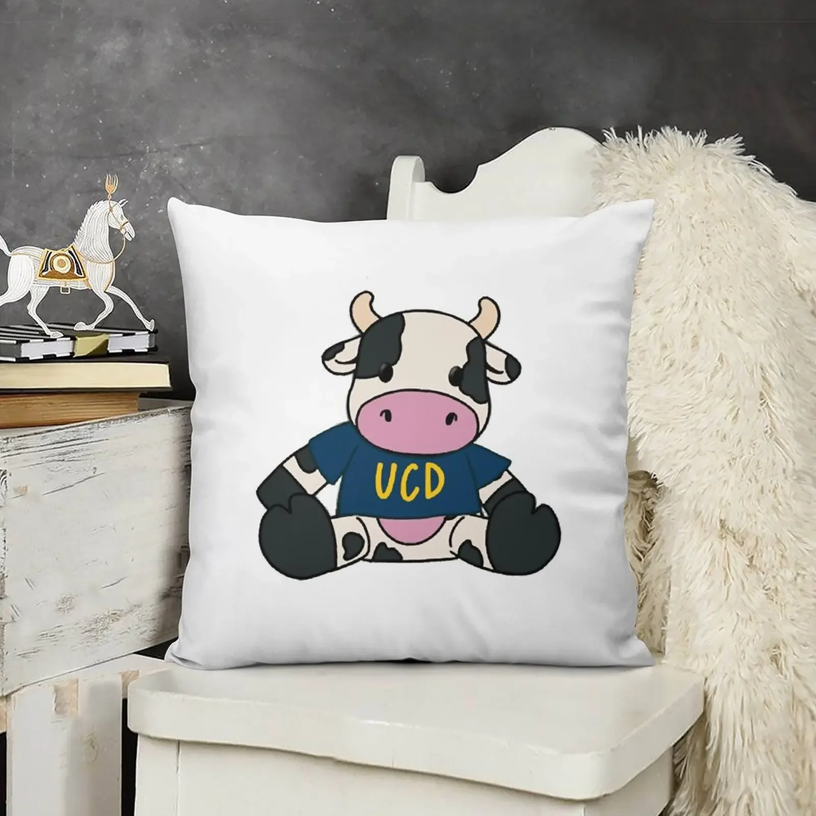 UC Davis Cow Декоративная подушка Роскошные наволочки Подушки Эстетическая