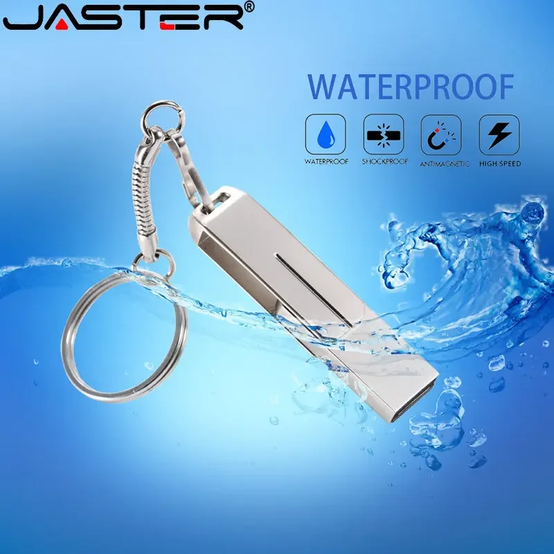 JASTER Новый металлический флэш-накопитель USB 2.0 64 ГБ 32G с индивидуальным логотипом