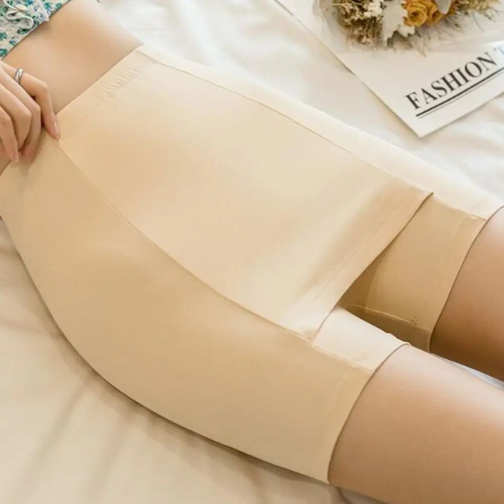 

Ice Silk Skirt Seamless Hip Lift Double Layer Safety Pants Pants Boxer Summer Shorts