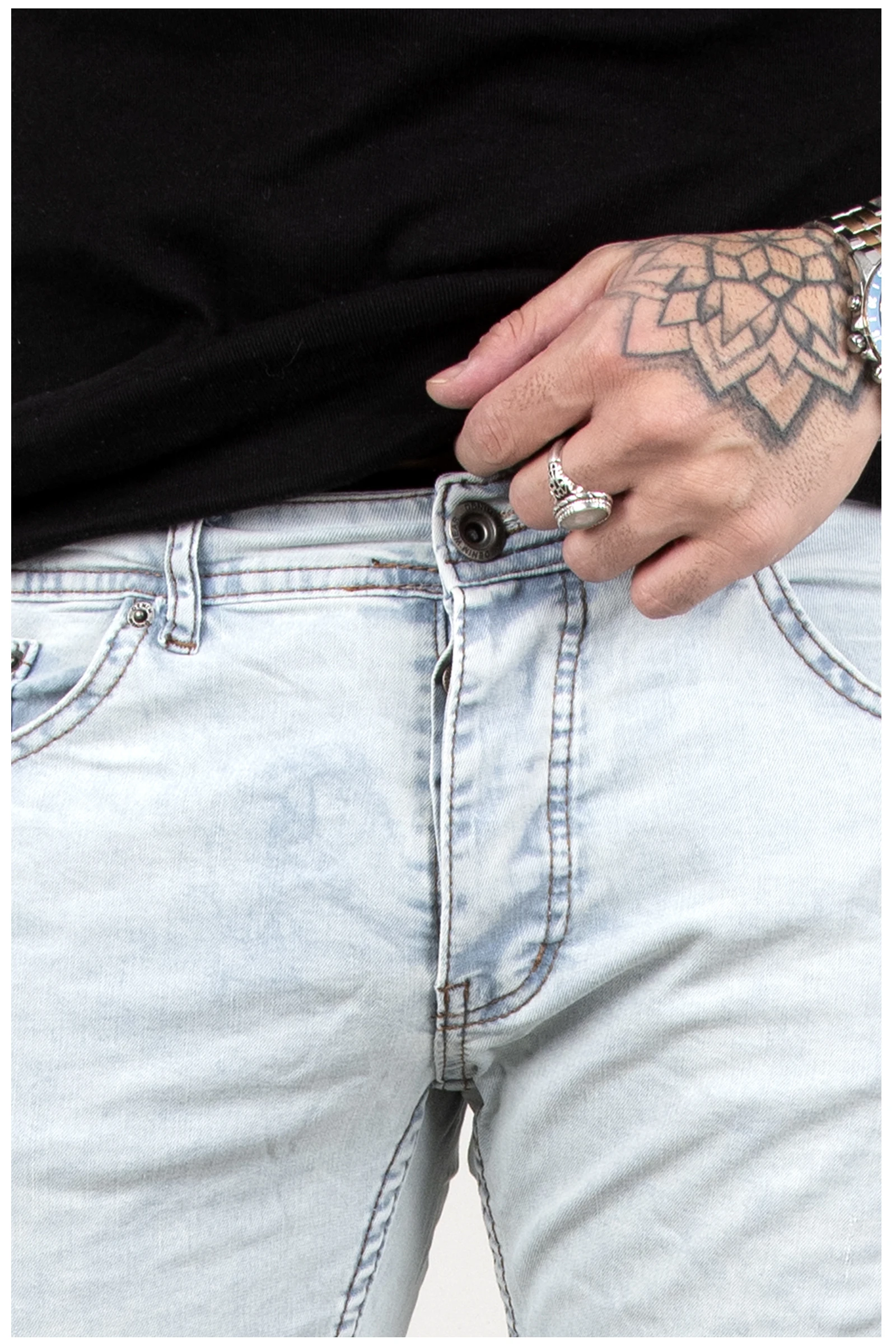 DeepSEA Lycra Narrow Cut Slim Men 'S Jeans Pants 2305351