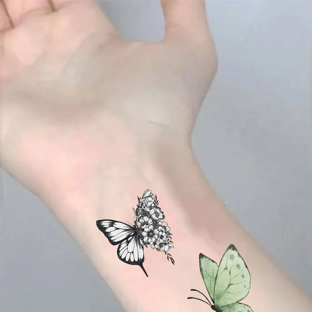 10 шт. наклейки-бабочки для татуировок
