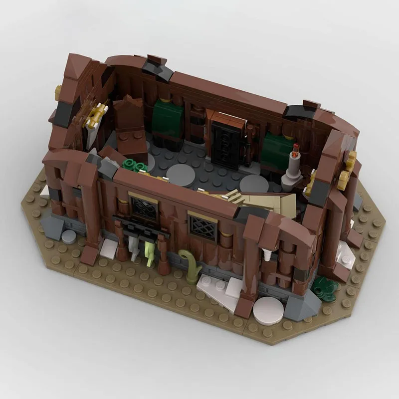 Фото Новый MOC, средневековая архитектура, модель деревенского дома викингов, сделай сам, креативная сборка, строительные блоки, игрушка, детский подарок на день рождения №3