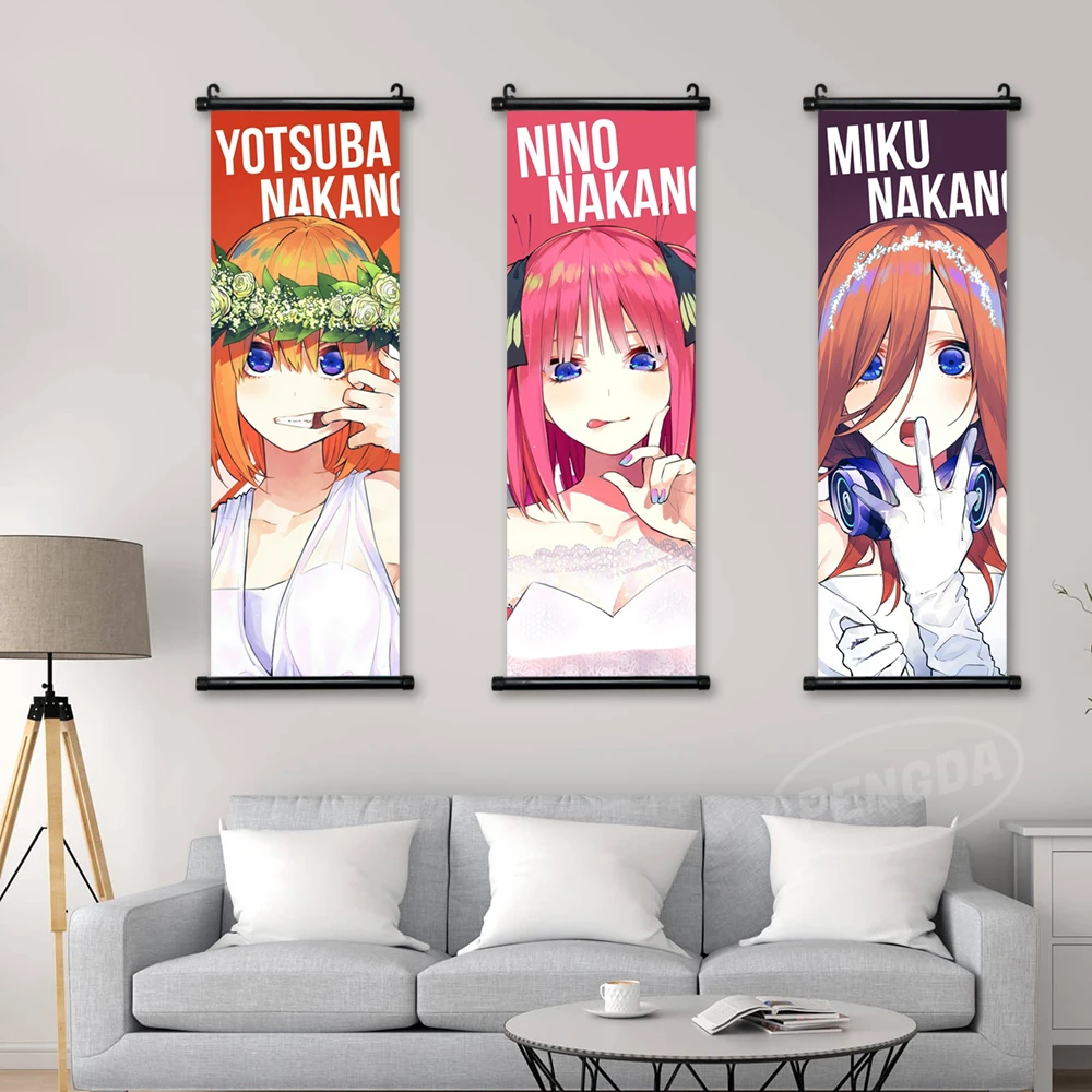 

Home Decoration Wall The Quintessential Quintuplets Artwork Kazuka Nakano Painting Hanging Scrolls Canvas Print Picture Poster