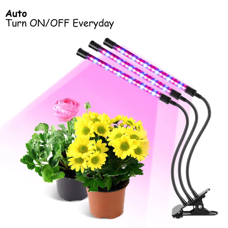 

Головка Светодиодная лампа для выращивания растений 1/2/3/4 с красным и синим светом USB5, зубчатая регулировка времени, полный спектр, добавка д...