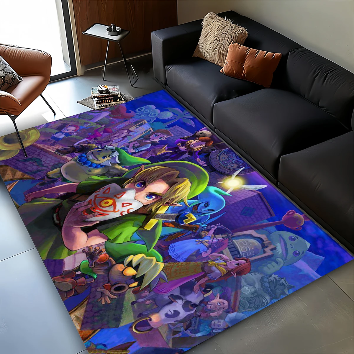 Фото 3D Zeld классический игровой ковер для гостиной, спальни, домашнего дивана, украшения, детский игровой нескользящий напольный коврик, Рождественский подарок №3