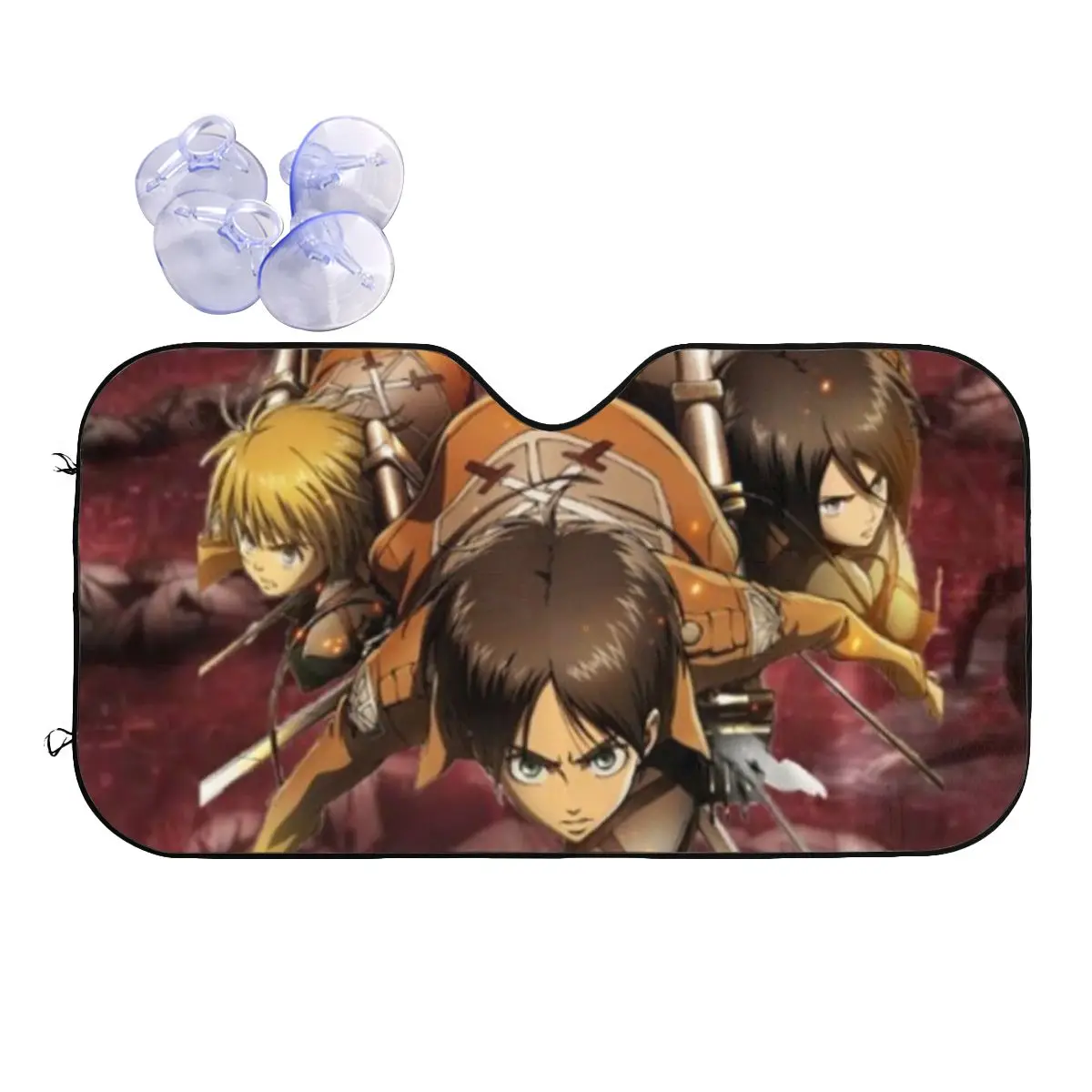 

Attack On Titan Ackerman Eren Levi Windshield Sunshade Anime Front Block Window Car Window Windscreen Cover Sun Shade Protect