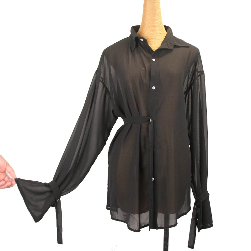 

Топы для латиноамериканских танцев, черная шифоновая рубашка, Женская Одежда для танцев Румба, бальерский танцевальный топ с длинными рукавами, свободная одежда для тренировок, топы для взрослых DNV17854