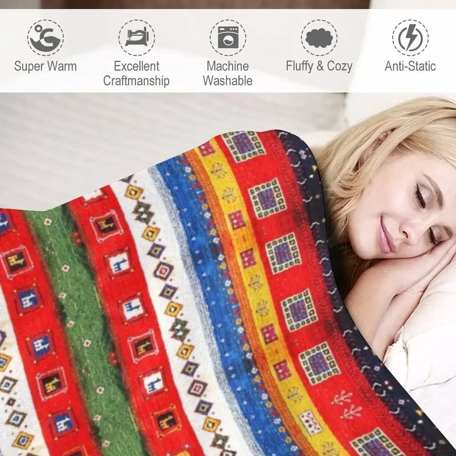 Цветное Андалузское традиционное марокканское винтажное одеяло с